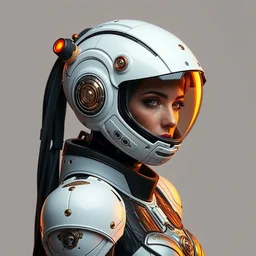 pretty cyborg in a space suit fashion design by versace, artgerm, photoshoot, intricate, highlydetailed, artstation - n 4