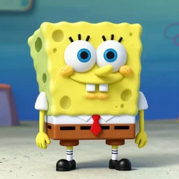 a photorealistic rendering of photography of spongebob