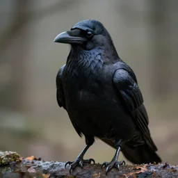 photograph of a anthropomorphic raven, realistic, scary, 8 k resolution