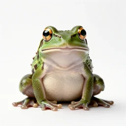 adorable frog, professional studio photo, full body, isolated on a pure white background, centered, entire subject in frame, sharp focus, soft studio lighting