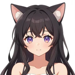 an anime character with cat ears on her head, an anime drawing by pu hua, featured on pixiv, catgirl art, anime, official art, anime aesthetic