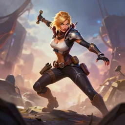 biopunk jessica simpson as an apex legends character digital illustration portrait design by, mark brooks and brad kunkle detailed, gorgeous lighting, wide angle action dynamic portrait