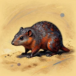 demonic sandshrew concept art jackson pollock