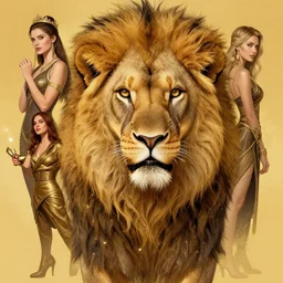 highly detailed portrait of a majestic lioness queen as a beautiful woman. d & d, art by anton pieck and greg rutkowski and magali villeneuve. trending on artstation, intricate details, energetic composition, golden ratio, concept art, illustration, elegant art