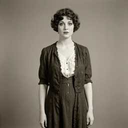 A 1920s photo of a female humanoid.