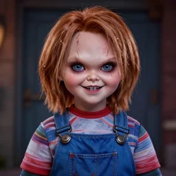 Character concept of tiffany *from bride of chucky),nice hair,evil,artstation,highly detailed