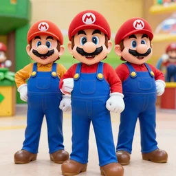 a man poorly cosplaying super mario characters