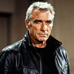 sean connery as big boss, metal gear, medium shot, white hair, grainy, saturated, poster art, 1 9 8 7, by drew struzan