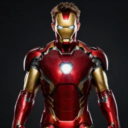 ryan reynolds wearing an iron man suit without the mask, movie poster, dramatic, studio lighting, photoshoot