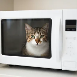 cat in a microwave