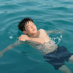 a guy drowning but it's a bad guy so he deserves to be drowning so it isn't bad to ask an ai to make it