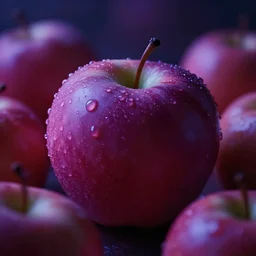 cinematic shot 💜🍎, hyper realistic, mood lighting, fantasy, highly detailed, super realistic, perfect lighting pixel sorting