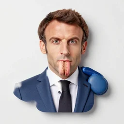 macaron picture of emmanuel macron made out of macarons