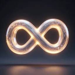 a floating glowing infinity symbol, realistic, 8 k, extremely detailed, cgi, trending on artstation, hyper - realistic render, 4 k hd wallpaper, premium prints available, by greg rutkowski
