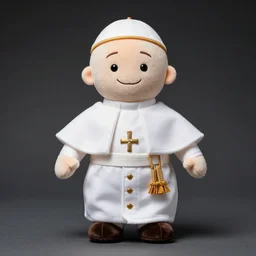 Pope plush doll, 8k, photography, studio photo