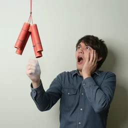 firecrackers prank waking a scared person up