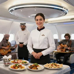 starship enterprise arabic cabin crew with lebanese food and music