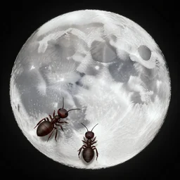 the moon is made of ants