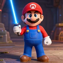 a still of mario in star wars : a new hope
