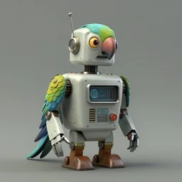 ( ( ( ( ( 1 9 5 0 s retro future android robot parrot. muted colors., ) ) ) ) ) by jean - baptiste monge,!!!!!!!!!!!!!!!!!!!!!!!!!