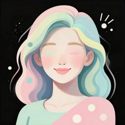 pastel colors, hyper-realism, pastel, polkadots, minimal, simplistic, amazing composition, woman, vaporwave, wow, Gertrude Abercrombie, minimalistic graffiti masterpiece, minimalism, 3d abstract render overlayed, black background, psychedelic therapy, trending on ArtStation, ink splatters, pen lines, incredible detail, creative, positive energy, happy, unique, negative space, pure imagination painted by artgerm