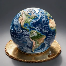 Earth is a cake, historical photo