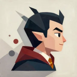 Harry Potter Dracula profile picture by Pixar, asymmetrical, Organic Painting , Matte Painting,  geometric shapes, hard edges :2 by Goro Fujita:4