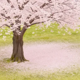 fallen sakura tree