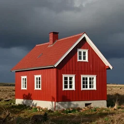 a ( ( ( ( red ) ) ) ) house