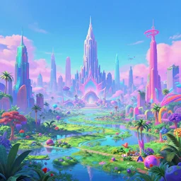 Shots of an unreleased spiritual Pixar movie, landscape, 8K, photorealistic, high cohesiveness, psychedelic, concept art, vaporwave