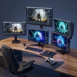 gaming setup 3 d model, unreal engine, 8 k, lots of detail