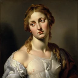 a beautiful painting of a young lady by michaelangelo, neo-classical, trending on artstation