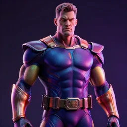 photorealistic homelander. hyperdetailed photorealism, 1 0 8 megapixels, amazing depth, high resolution, 3 d shading, 3 d finalrender, 3 d cinematic lighting, glowing rich colors, psychedelic overtones, artstation concept art.