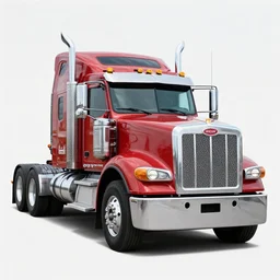 peterbilt truck, front view, 8 0 mm, noctilux, kodachrome,