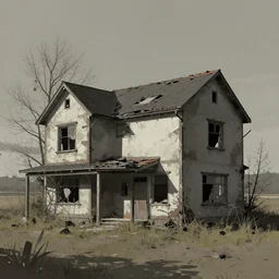 matte painting of abandoned house by takato yamamoto
