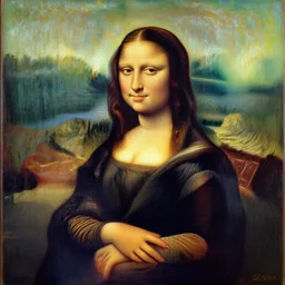 ( ( ( ( gioconda ) ) ) ), oil painting by van gogh!!!!!, post - impressionism