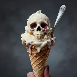 ice cream of the macabre skin and bones flavor, horror,