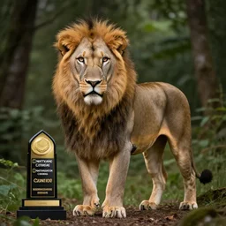 professional photo of a fox lion, national geographic, nature, photo in the forest, studio lighting, very detailed, unreal engine, canon photo, professional lighting, good composition, winning award photo, real fox lion, real,