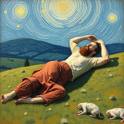 big man falls over, ( ( ( ( ( ( ( ( painted by van gogh ) ) ) ) ) ) ) )
