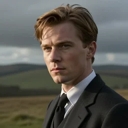 Susan Pevensie as James Bond, headshot, film still from 'Quantum of Solace'