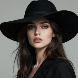 woman in a black hat by greg rutkowski, digital art, trending on artstation, hd, 8 k, highly detailed, good lighting, beautiful, epic, masterpiece