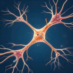 an illustration of neurons connecting and transmitting information