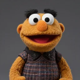 angela martin as a muppet. highly detailed felt. hyper real photo. 4 k.