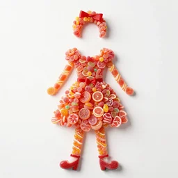 fancy dress made with candy