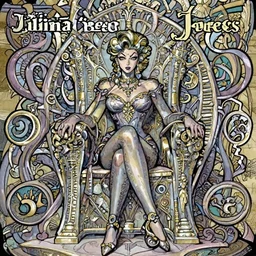 Liliana Vess, magic the gathering sitting on a throne, Jojo's Bizarre Adventure Cover Art, manga, highly detailed, beauty, art by Tim Burton, intricate, elegant, J. C. Leyendecker