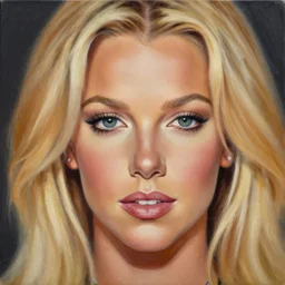 A portrait painting of britney spears; the most beautiul painting in the world; trending on artstation; oil on canvas; correct face; correct eyes; anatomically correct; extraordinary masterpiece!!!!!!; 8k