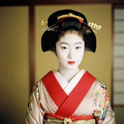 Portrait Photograph of a Japanese Geisha Rollei Paul & Reinhold 640
