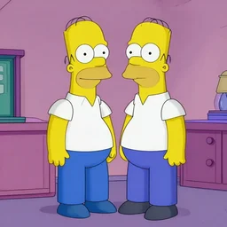 homor Simpson in the style of family guy