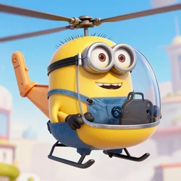 gru from despicable me in a helicopter