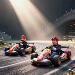 elon musk and jeff bezos in mario kart